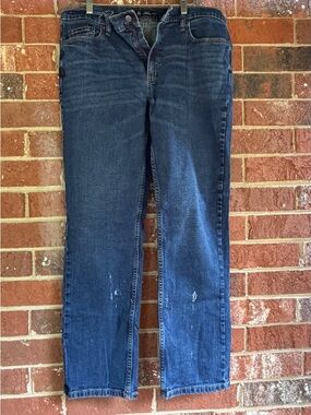 Straight-Leg Men's Jeans in Dark Blue